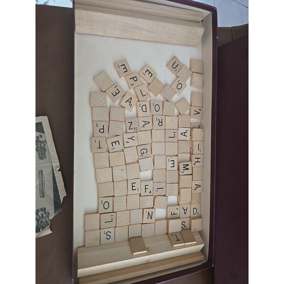 Vtg 1948 Selchow & Righter Scrabble Strategy Word Board Game Complete MCM Decor - Picture 3 of 5